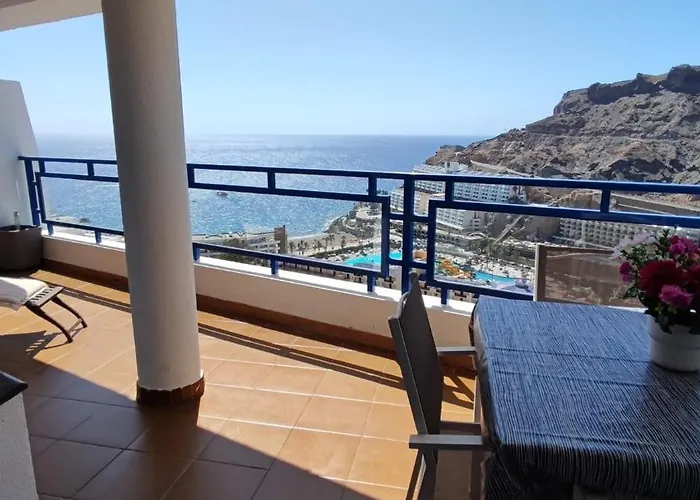 Ocean View Apartment In Taurito, Mogan - Top Floor